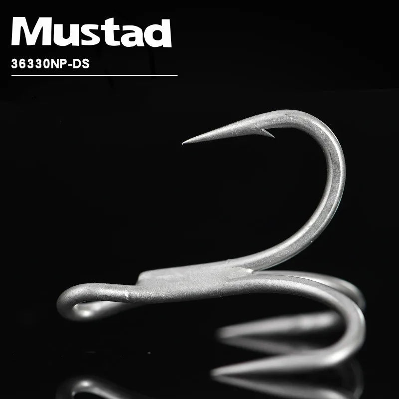 Mustad Treble Hooks 36330 Strong Sharp Solid Barbed Anzuelos Deep Ocean Squid Herring Three Anchor Fishhook Fishing Gear Pesca