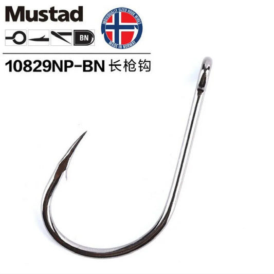 Original Mustad Sea Fishing Hooks 10829 Jig Fishhook Baits Herring Sturgeon Fishing Hooks Ocean Anzuelos Pesca Acesory Anzol