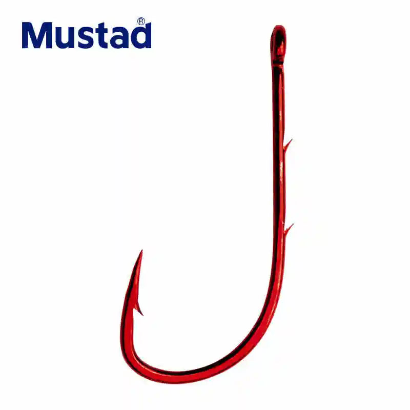 Original Mustad Hooks Live Bait Casting Fishing Hook 92668 High Carbon Steel Barbed Hook Wedkarstwo Anzol Anzuelos De Pesca