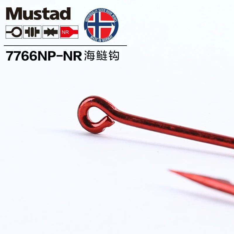 Authentic Mustad Hooks 7766np# Tarpon Blood Hook Barbed Anzol Hook Ocean Rock Fishing Sea Beach Fishing Pesca Fishing Tackle