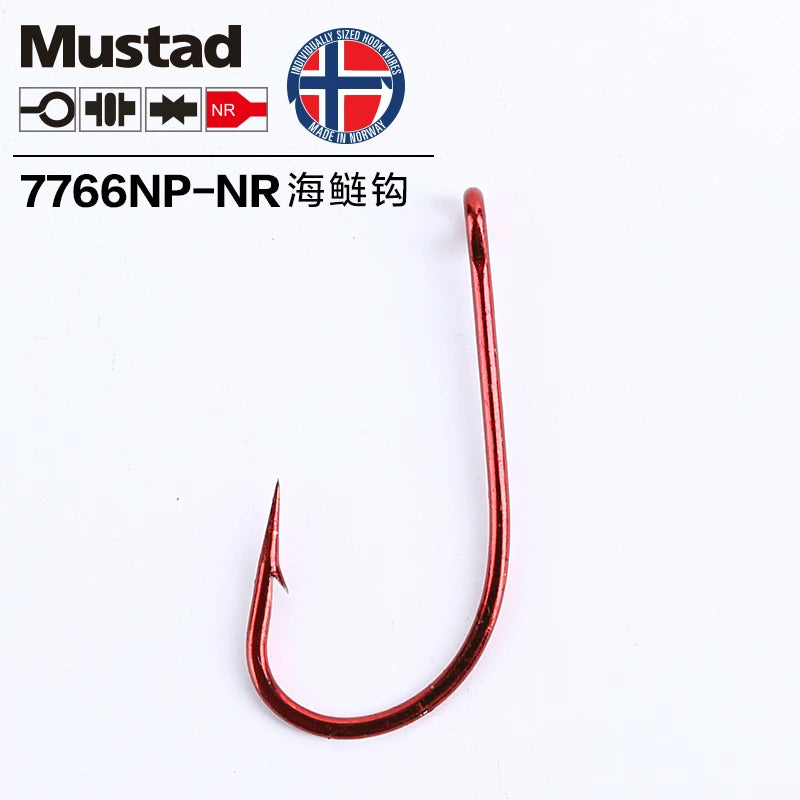 Authentic Mustad Hooks 7766np# Tarpon Blood Hook Barbed Anzol Hook Ocean Rock Fishing Sea Beach Fishing Pesca Fishing Tackle