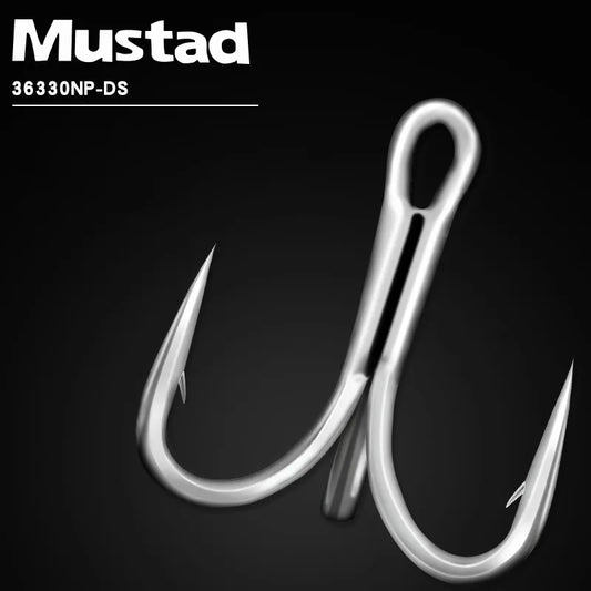 Mustad Treble Hooks 36330 Strong Sharp Solid Barbed Anzuelos Deep Ocean Squid Herring Three Anchor Fishhook Fishing Gear Pesca
