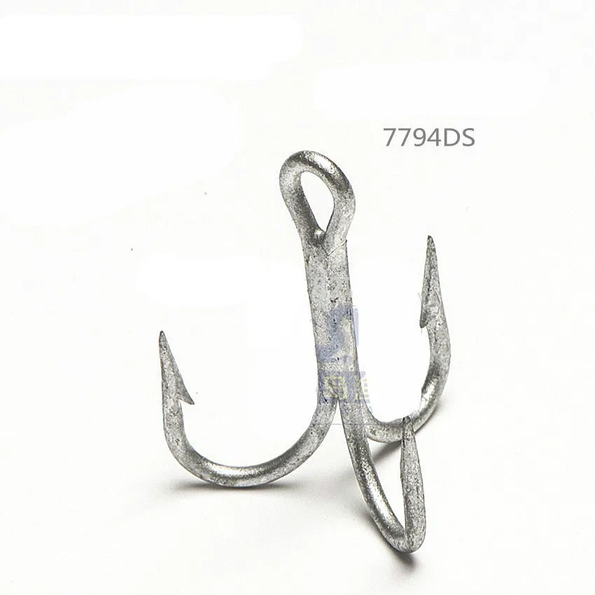 Mustad treble hooks sea fishing hooks 7794-ds # 3 x Bold 3 x strengthen DACROMET treated seawater resistant ocean hooks pesca