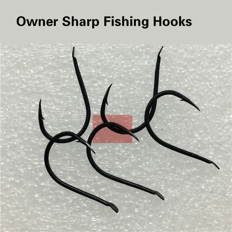 Japan Owner Fishing Hooks High Carbon Steel Ultrapoint Sharp Barbed Hooks Crucian Carp Catfish Fishhook Crooked mouth Hook Anzol
